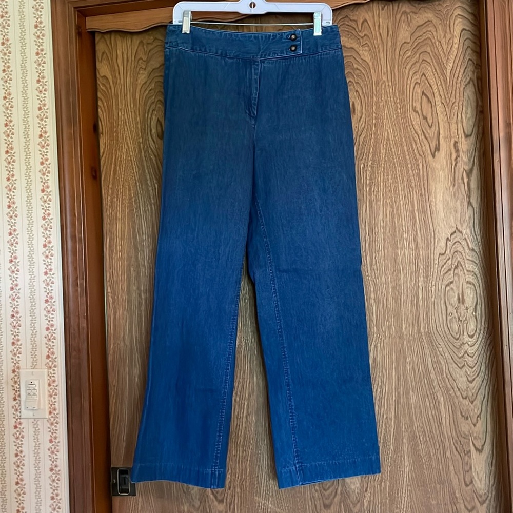 Talbots high-rise wide-leg jeans